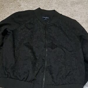 Black Floral Bomber Jacket French Connection